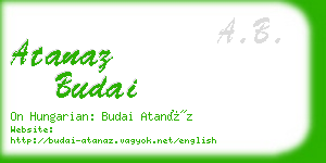 atanaz budai business card